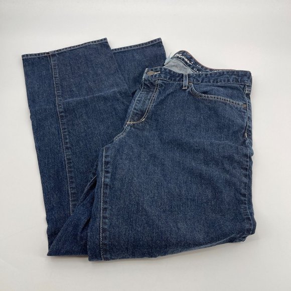 Eddie Bauer Jeans 14 Womens Straight Leg Natural Denim Blue Casual Plus Preppy - Picture 6 of 16